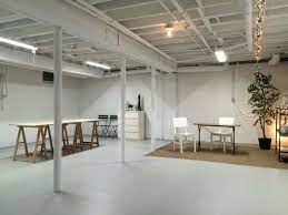 art studio in semi finished basement