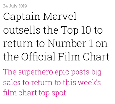 Uk Captain Marvel Returns To No 1 In Disc Sales In The Uk