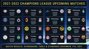 uefa chions league upcoming matches