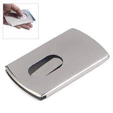 With dimensions of 3.75 x 2.5 inches, this product is a perfect choice for you if are looking for a classic yet simple wallet. Valink New Business Card Holder Women Vogue Thumb Slide Out Stainless Steel Pocket Id Credit Card Holder Case For Men Carteira Credit Card Holder Case Card Holder Casebusiness Card Holder Case Aliexpress