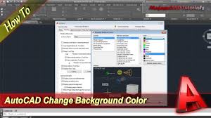 autocad how to change background color