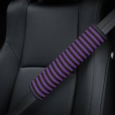 Purple Striped Car Seat Belt Cover