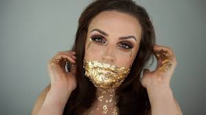 24k gold leaf makeup you