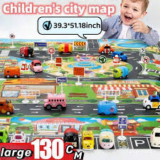 parking lot map game mat toy indoor
