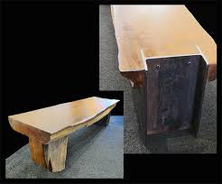 I located an 11ft piece of cedar 5 inches thick and 21 inches wide. Western Red Cedar Bench With Steel I Beam Leg The Island Gallery Bainbridge Island Features Textile Art Wood Fired Ceramics Wood Furniture Sculpture Jewelry And Painting