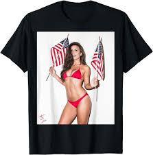 Amazon.com: Hot Girl on T-shirt for Men - Sexy Latina Patriotic US Flags  T-Shirt : Clothing, Shoes & Jewelry