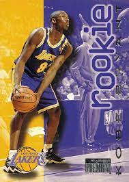 With the book value of a properly printed card at $350, i'd value this card much much higher. Amazon Com 1996 97 Skybox Premium Basketball 203 Kobe Bryant Rookie Card Lakers Collectibles Fine Art
