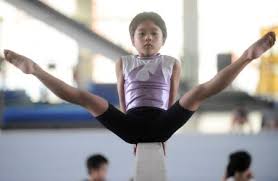 future star of gymnastics little girl