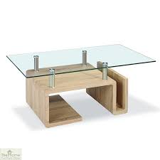 Clear Glass Top Coffee Table Natural