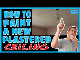 how to paint a new plastered ceiling