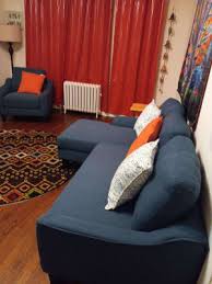 ashley jarreau blue sofa chaise sleeper