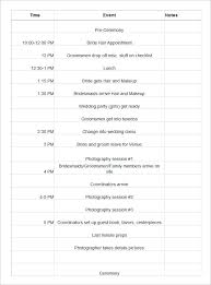 14 wedding schedule templates free
