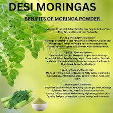 green organic moringa drumstick powder