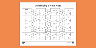 Math Maze Activity For 3rd 5th Grade