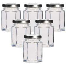 55ml Small Hexagonal Glass Food Jars