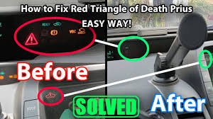 fix red triangle of toyota prius