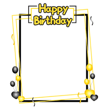 transpa happy birthday frame png