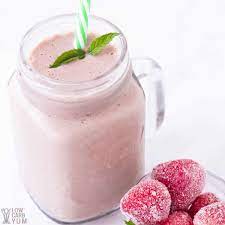 strawberry almond milk protein shake