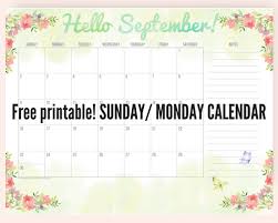 Free September 2018 Calendar Printable Printables And