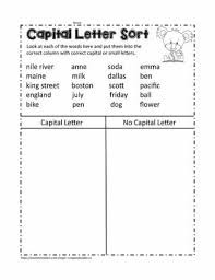 T Chart To Sort The Capital Letters Worksheets