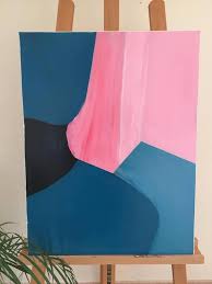 color block painting on canvas abstract