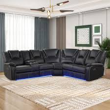 faux leather curved sectional sofa
