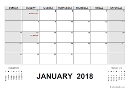 2018 Pdf Calendar Template Free Printable Calendar Printable Monthly
