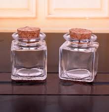 50ml square shape glass storage jar