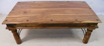 Rustic Hard Wood Coffee Table With