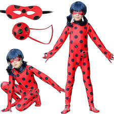 kids ladybug cosplay costume set