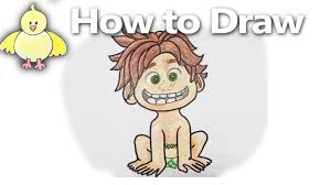 Spot is a little human boy, who lives with his parents and is not afraid of anything. How To Draw Spot From The Good Dinosaur Step By Step Youtube