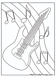 Download 723 guitar coloring stock illustrations, vectors & clipart for free or amazingly low rates! Printable Music Coloring Pages Updated 2021