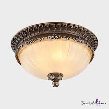 bronze off white dome ceiling light 3