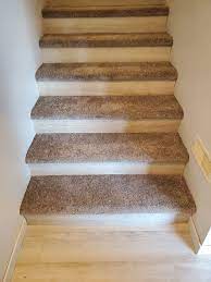 vinyl risers with carpet tread stairs