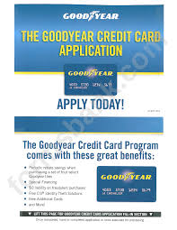 Use your goodyear credit card at more than 6,100 locations nationwide. Goodyear Credit Card Application Printable Pdf Download