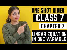 Linear Equation In One Variable