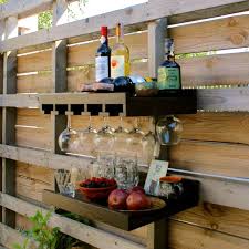 Natural Wood Shelf Mini Bar Set Of 2