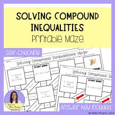 Solving Compound Inequalities Maze