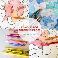 Best 25 to colour ideas on pinterest. Camouflage Coloring Pages A Creative Table Prompt Tinkerlab