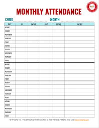 Daycare Sign In Sheet Attendance Sheet Templates Himama