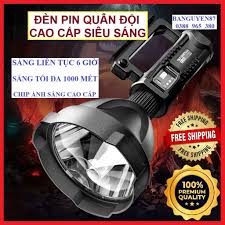 Mua Đèn pin cầm tay siêu sáng chiếu xa 1000m chống thấm nước có chân đế  W590 đèn pin QUÂN ĐỘI giá rẻ nhất
