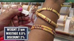 daily wear gold bangles less weight