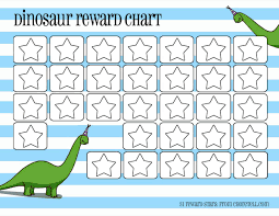 Dinosaur Reward Charts Pink Blue Reward Chart Kids