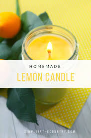 homemade lemon scented candle
