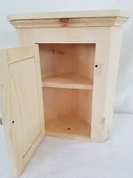 Unfinished Small Wall Corner Cabinet