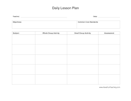 Common Core Daily Lesson Plan Template Have Fun