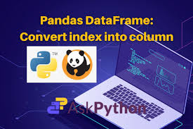 turn index to column in a pandas