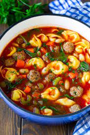 tortellini soup with sausage dinner