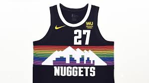 Browse through mitchell & ness' denver nuggets throwback apparel collection featuring authentic jerseys and team gear. Denver Nuggets Unveil New City Edition Rainbow Skyline Jersey 9news Com