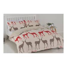Teddy Fleece Reindeer Bedding Set